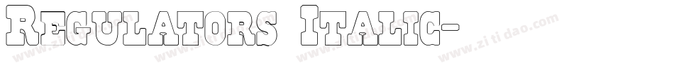 Regulators Italic字体转换